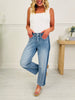 Two Tone Moment Tummy Control Slim Barrel Jeans