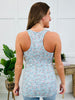 Soft Bloom Tank Top In Aqua