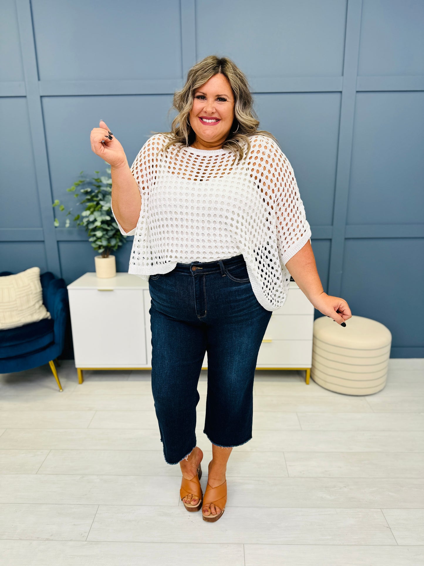 Judy Blue You Better Work It Wide Leg Jeans in Reg/Curvy