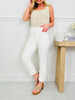 Judy Blue Perfect Match White Double Cuff Boyfriend Jeans in Reg/Curvy