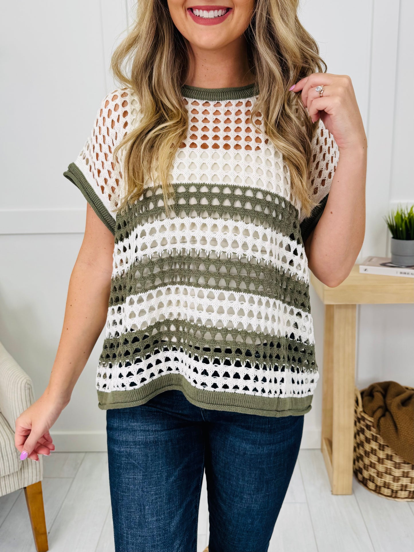 Crochet Canvas Top