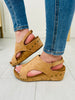 Studded Steps Wedges In Camel Faux Suede