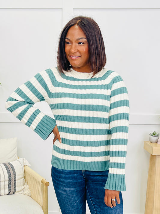The Pattern We Keep Sweater in Forest Green