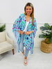 Wildflower Dream Kimono in Mint Blue