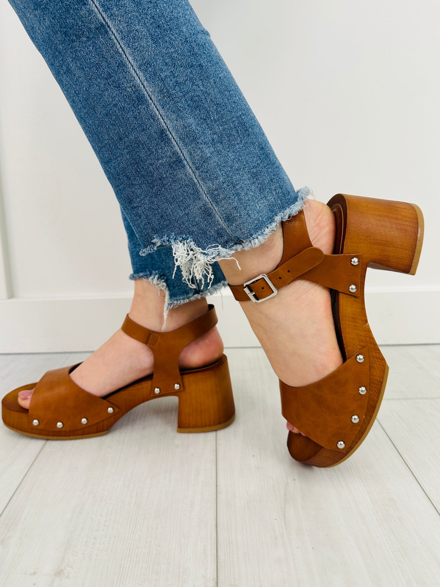 Stud Intentions Sandals in Tan