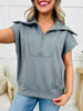 Super Scuba Short Sleeve Pullover in Sage