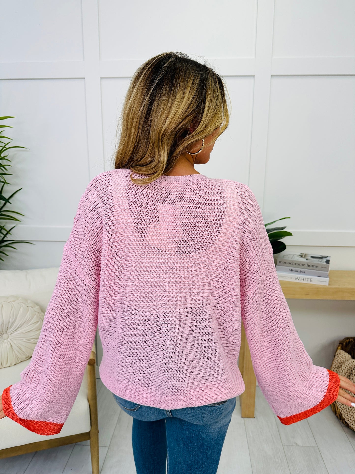 Bloom and Beyond Sweater In Cotton Pink