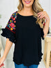 Frills Before Sunrise Top in Black