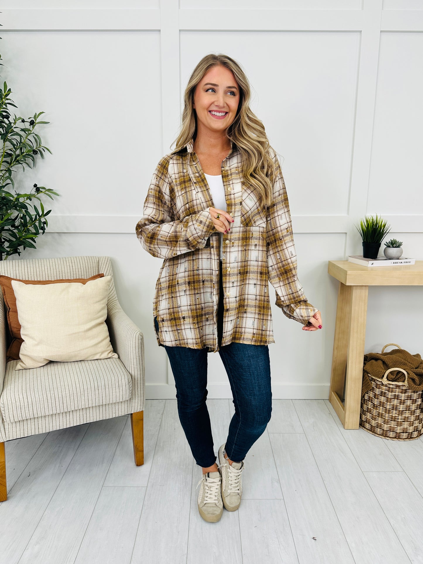 On The Edge Of Midnight Flannel in Brown