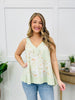 Let It Be Lovely Tank Top In Sage Multi