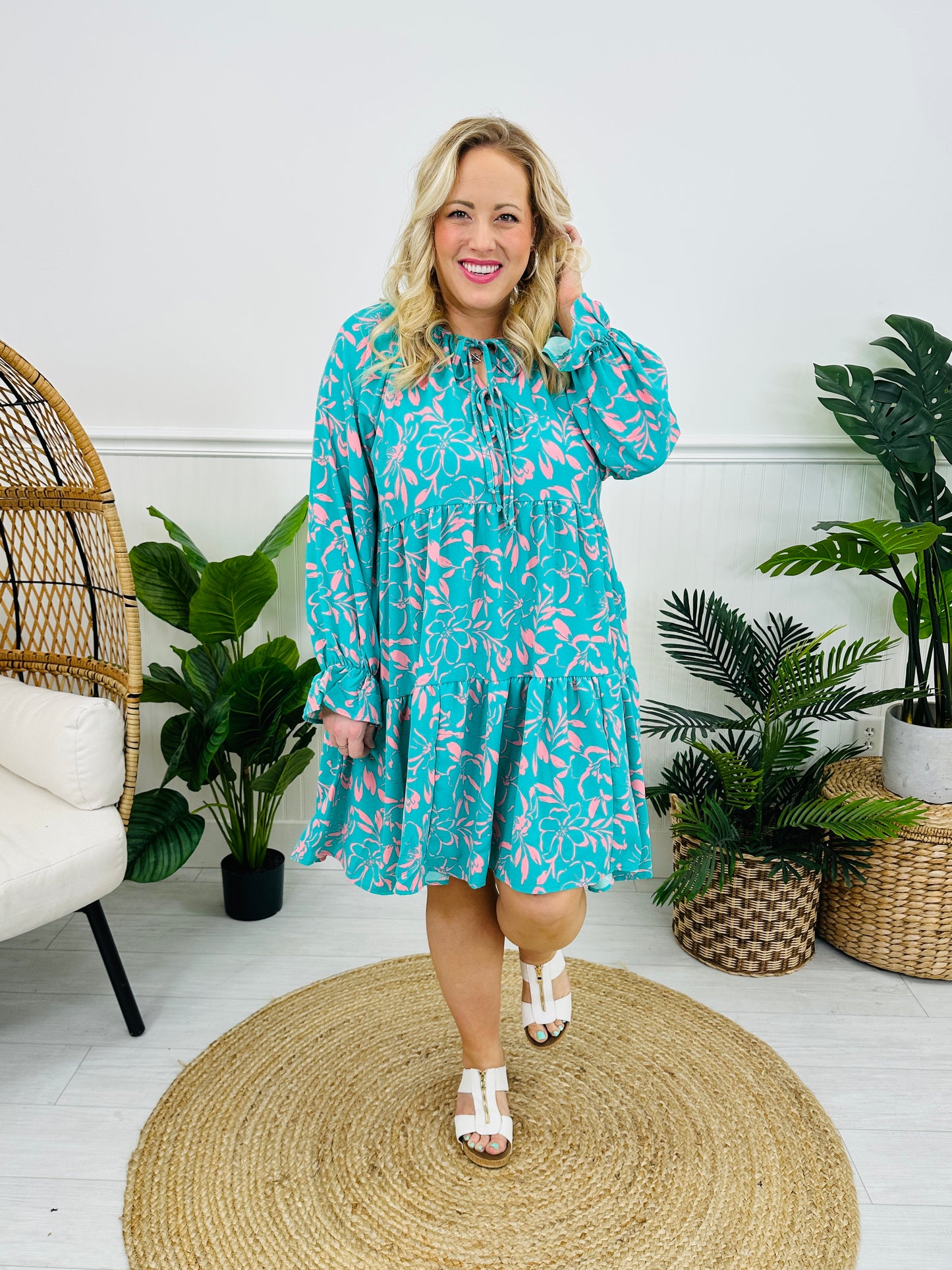 Tropical Tango Dress In Mint