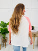 Play It Back Top In Cream Pink