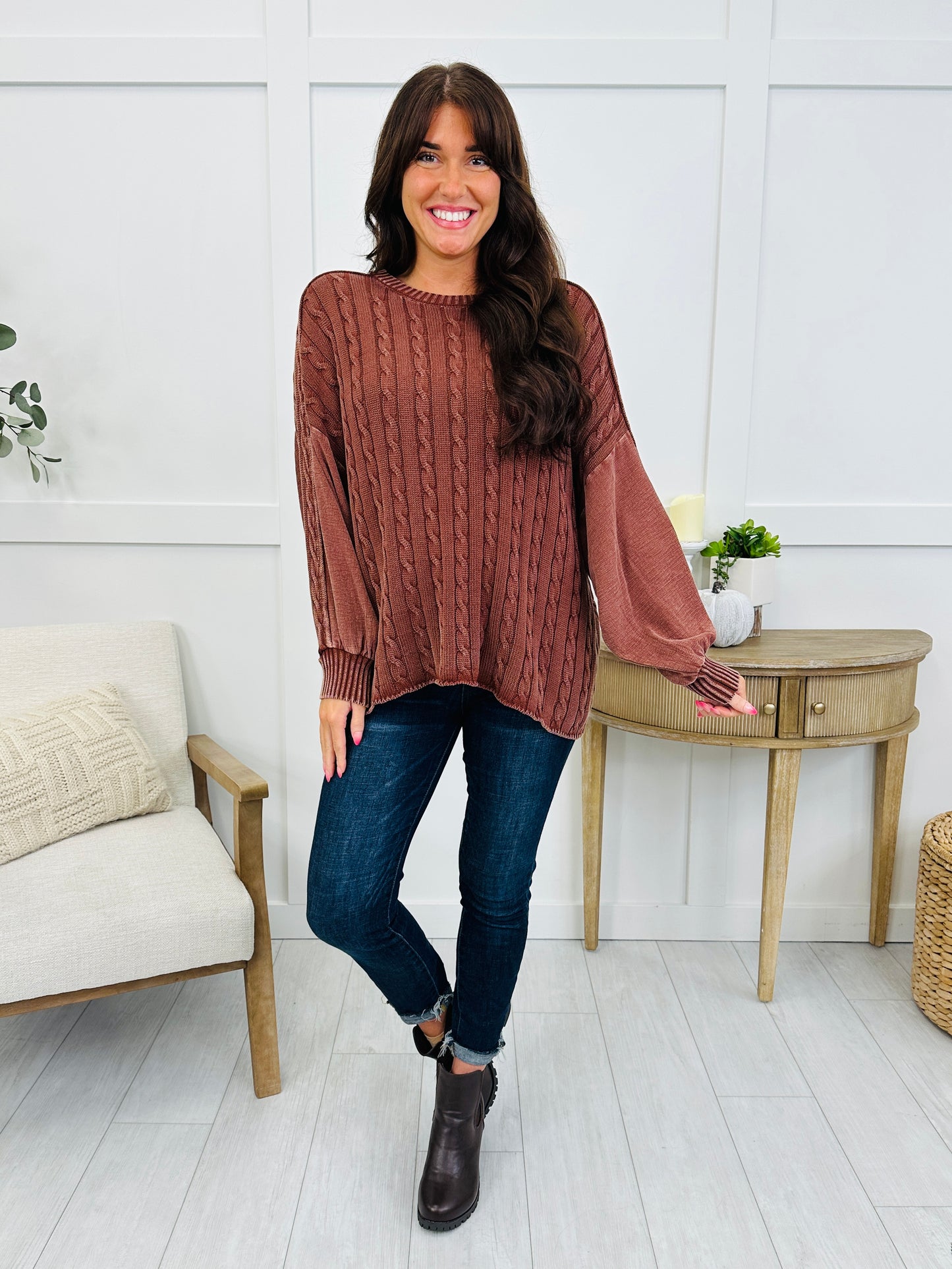Cocoa Cozy Cable Sweater