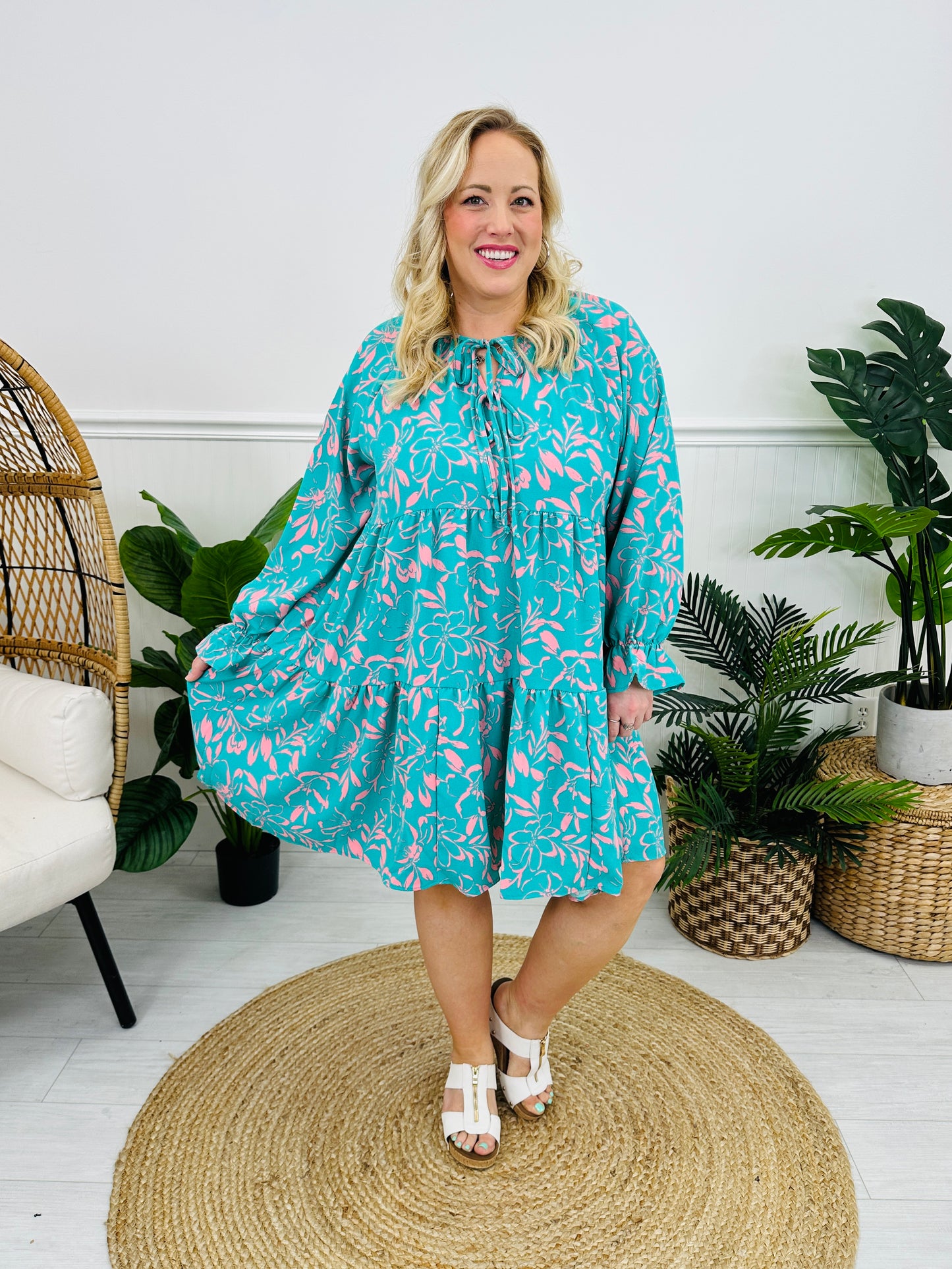 Tropical Tango Dress In Mint