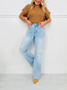 Made You Look Tummy Control Flare Vintage Wash Jeans