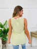 Petal Lined Tank Top In Lime Green