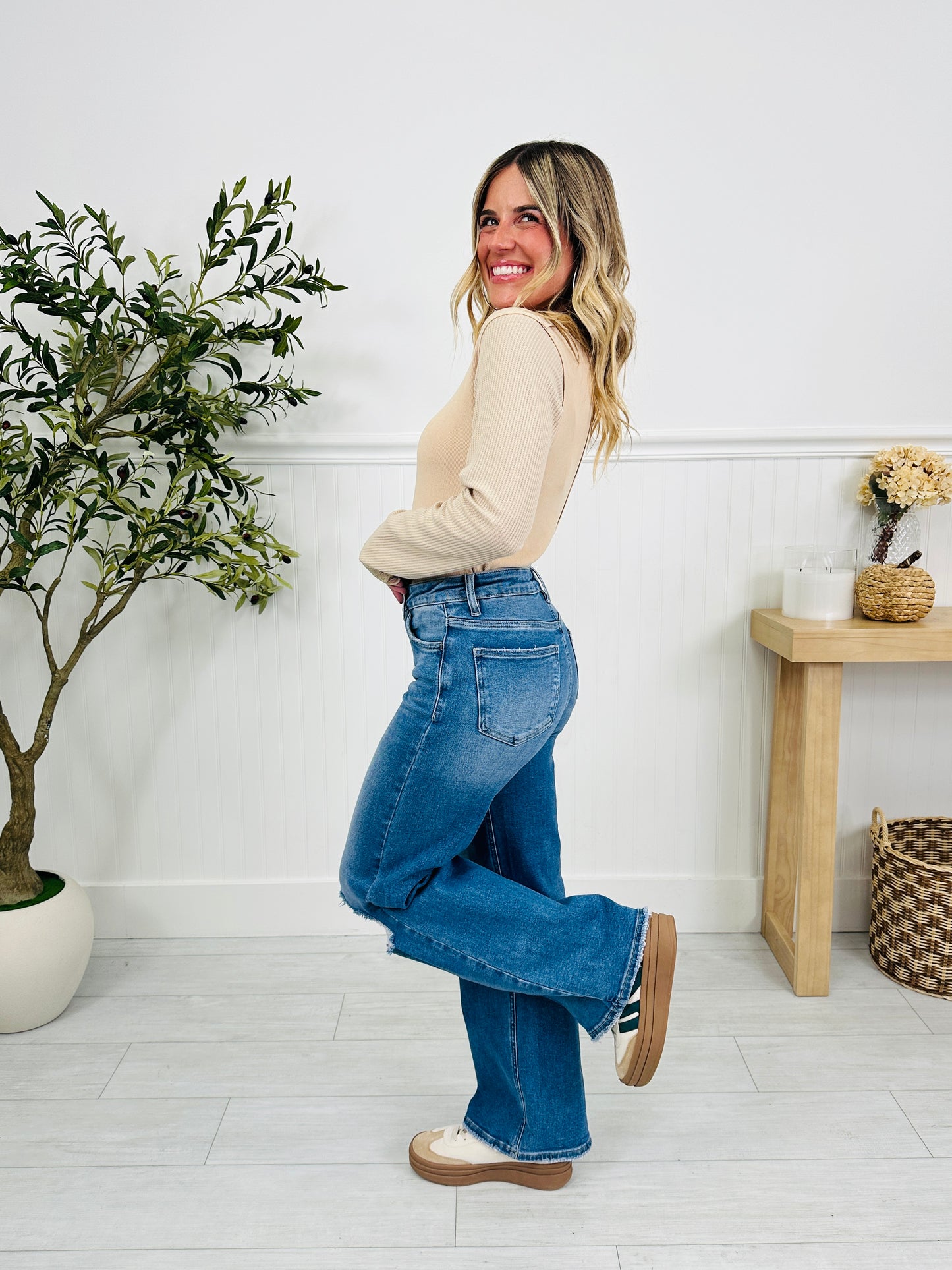 Relaxed & Ready Wide Leg Tummy Control Jeans In Multiple Inseams