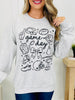 Game Day Touchdown Graphic Crewneck Sweatshirt