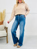 Go Into Detail Tummy Control Wide Leg Jeans