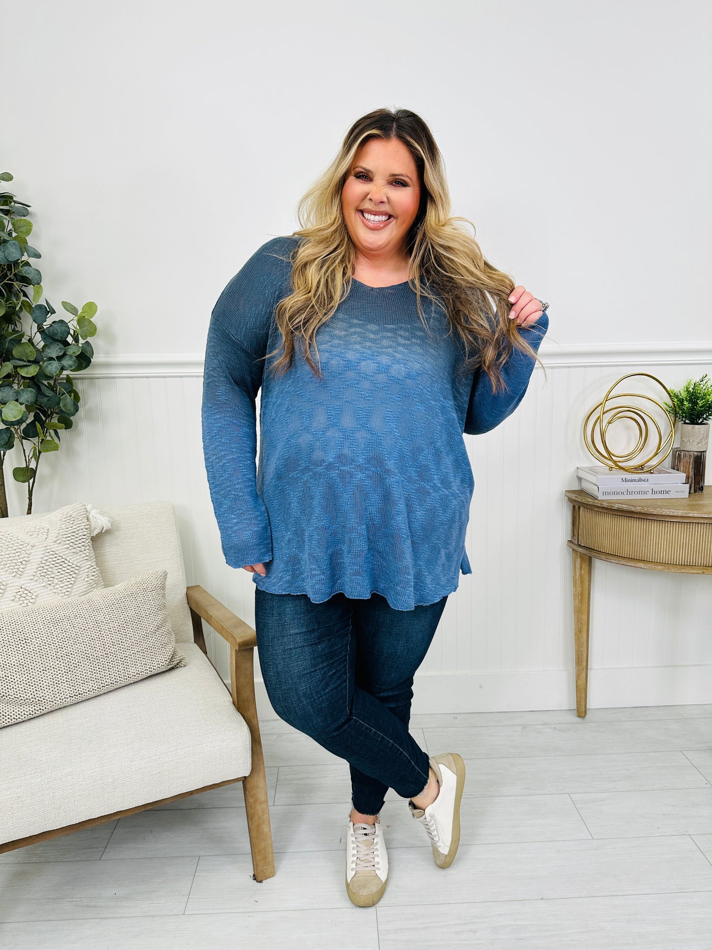 Playful Expressions Top In Navy