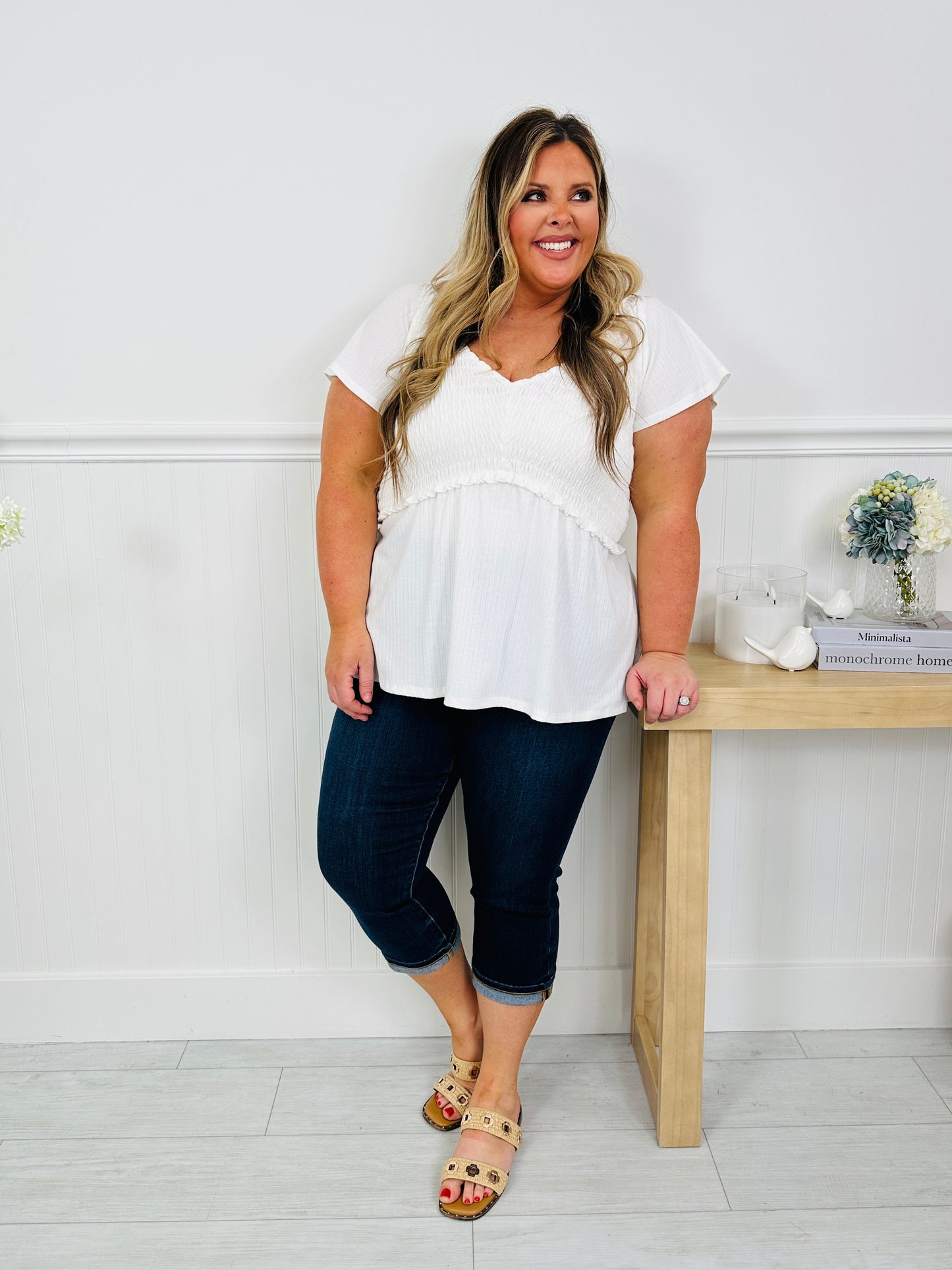 Judy Blue New Beginnings Cuffed Capri Jeans