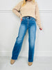 Go Into Detail Tummy Control Wide Leg Jeans