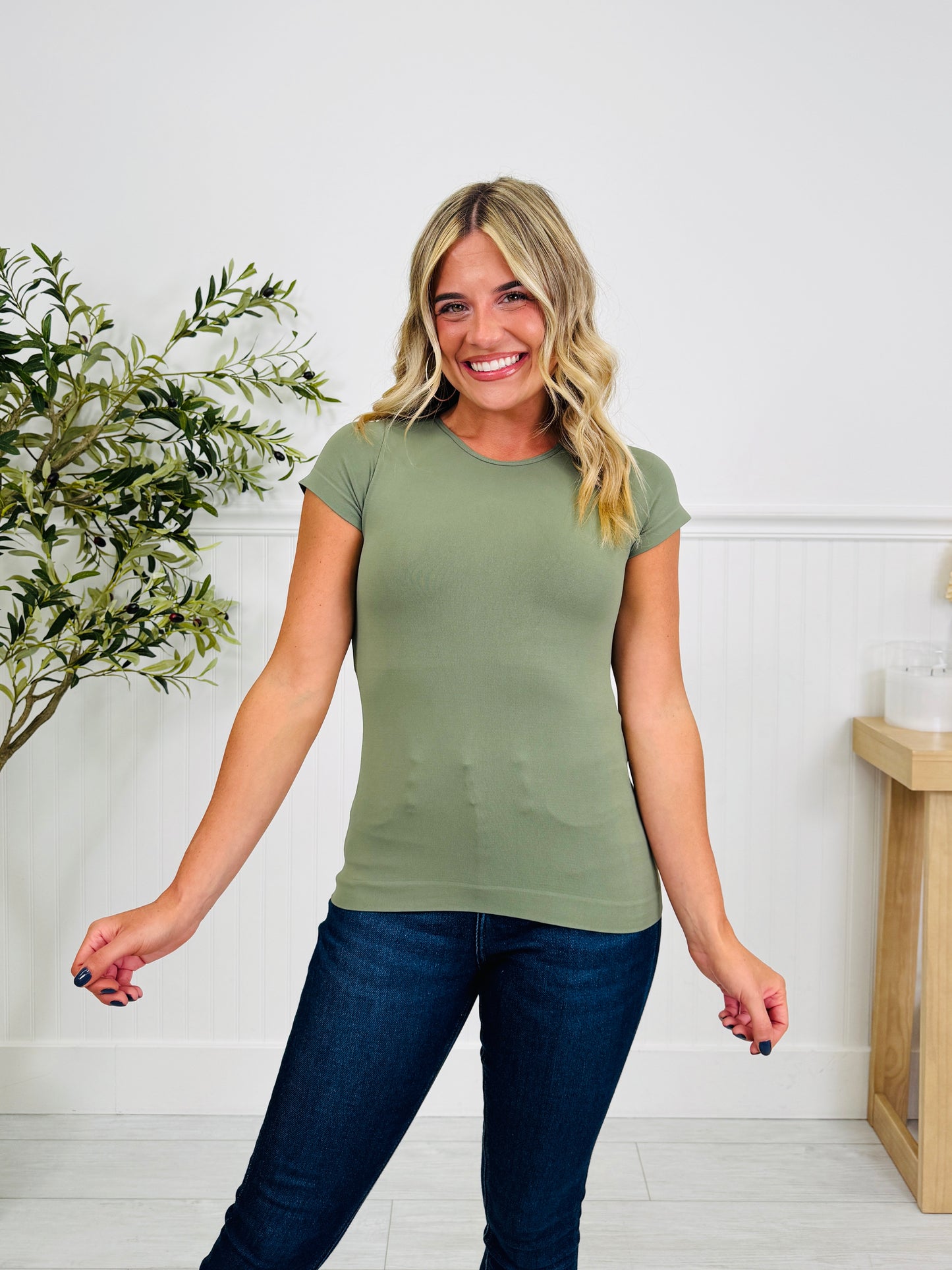 Simple But Stylish Short Sleeve Shapewear In Multiple Colors