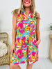 Palms And Plans Dress in Capers Island Print
