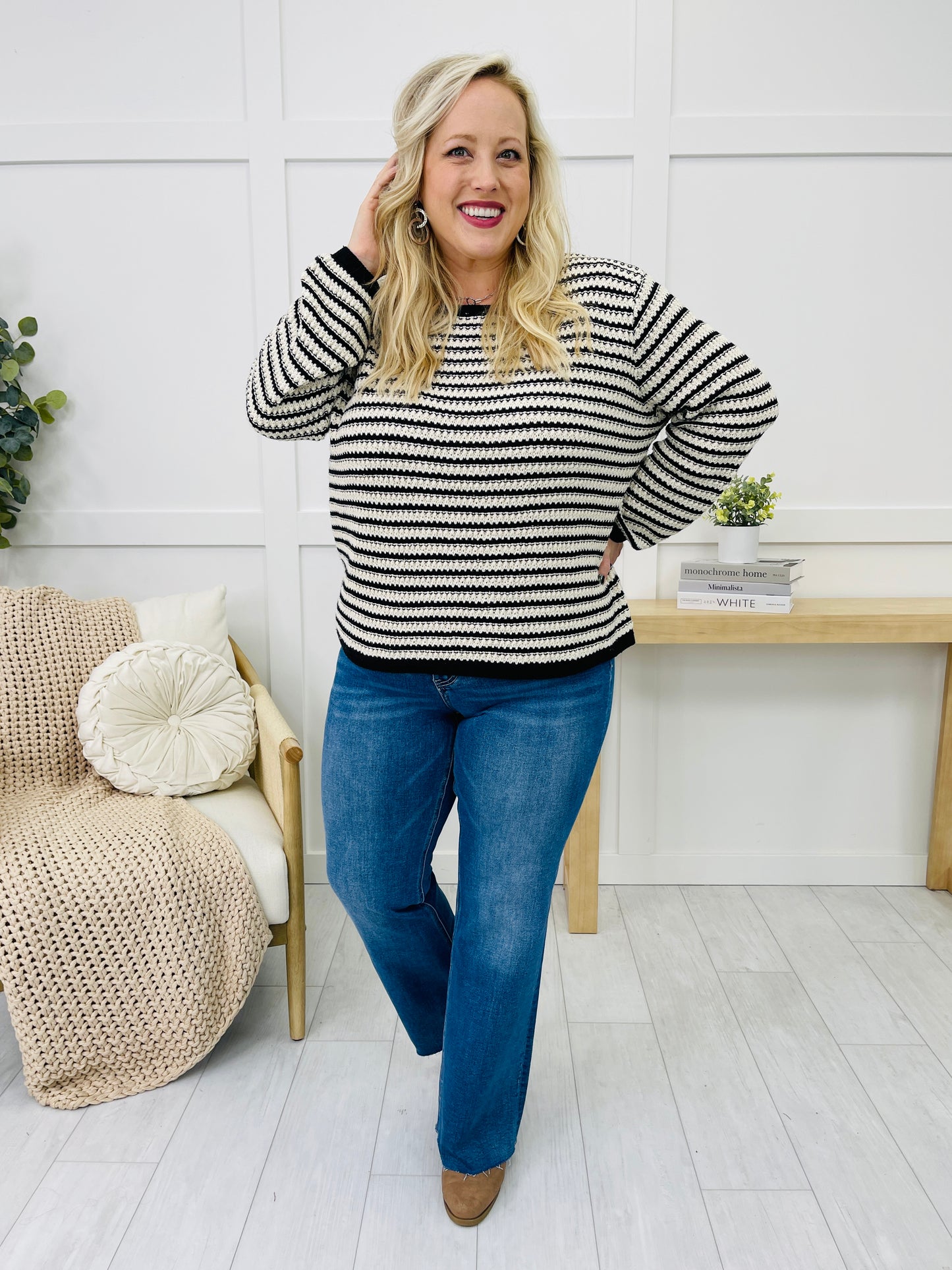 Lovervet Chill Vibes Only Relaxed Fit Flare Jeans in Reg/Curvy