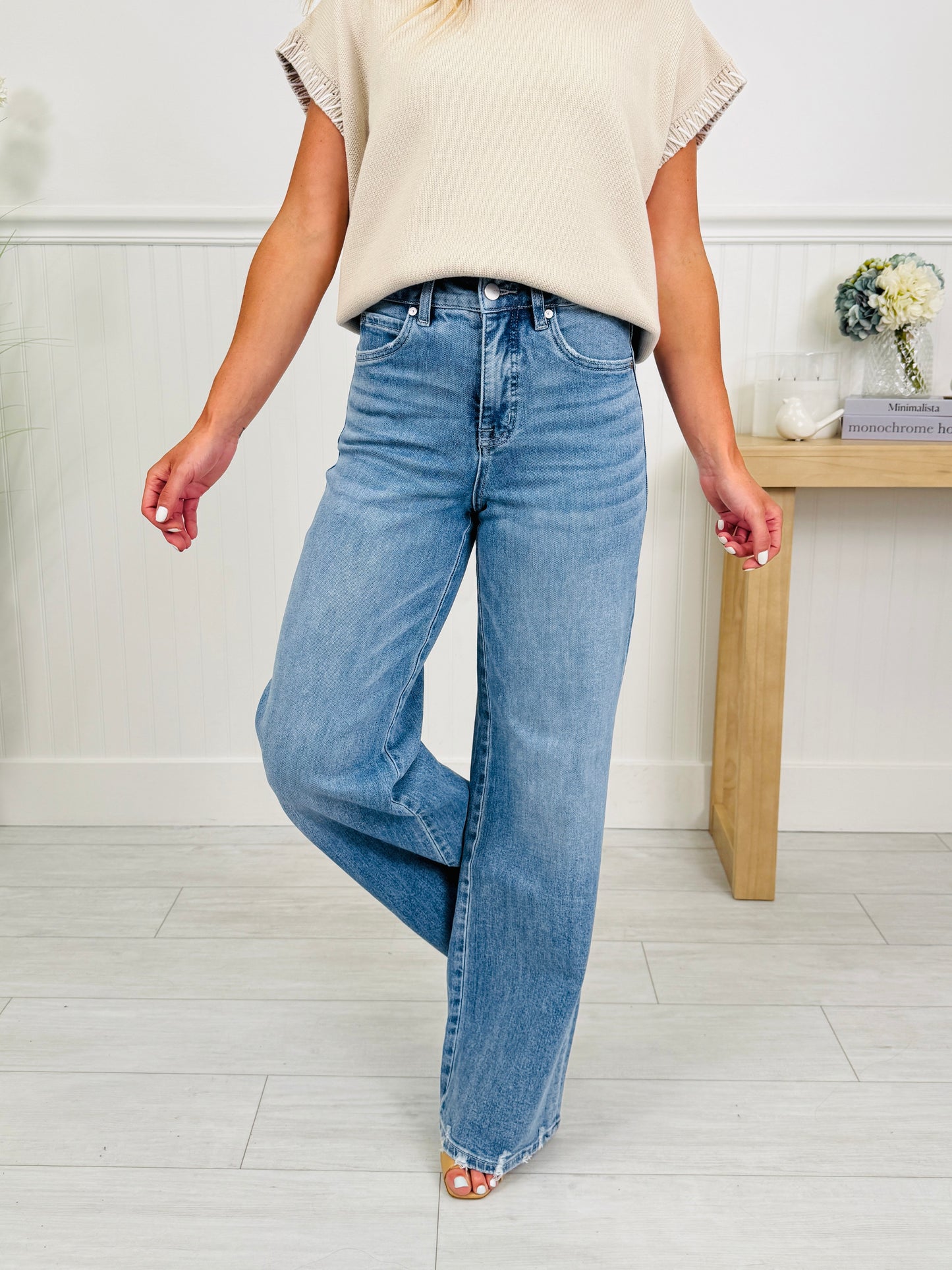 Triple Threat Wide Leg Tummy Control Jeans In Three Inseams