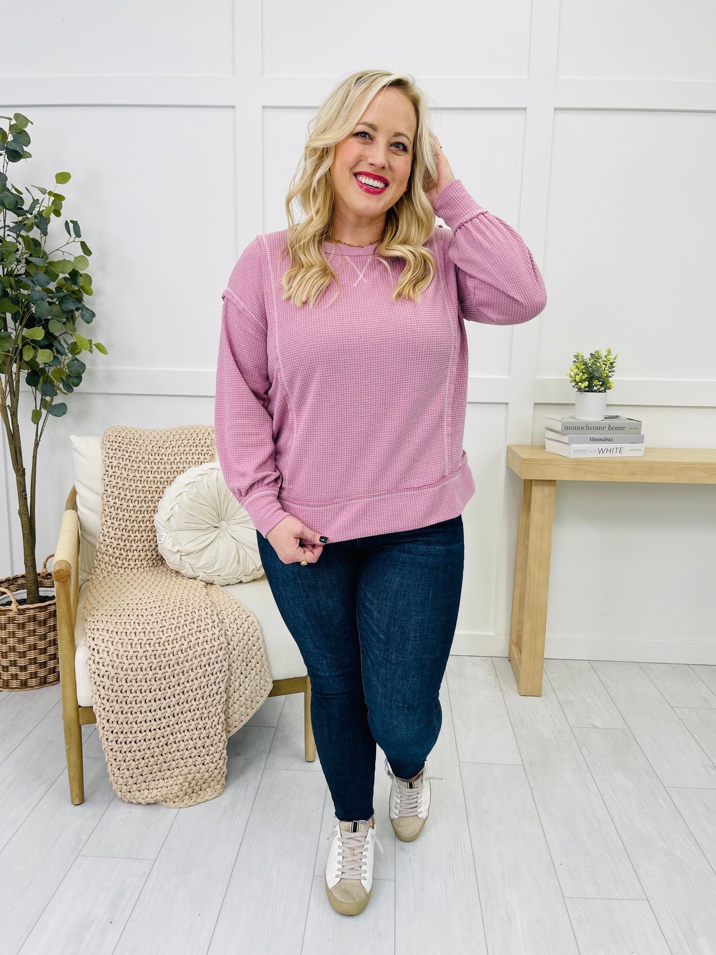 REG/CURVY Simple Charm Long Sleeve Top- Multiple Colors!