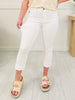 Judy Blue White Sand Capri Jeans