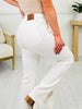 Judy Blue Something To See Side Slit Bootcut Jeans in White