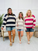 MOCO Exclusive Coastal Chic Striped Sweater- Multiple Colors!