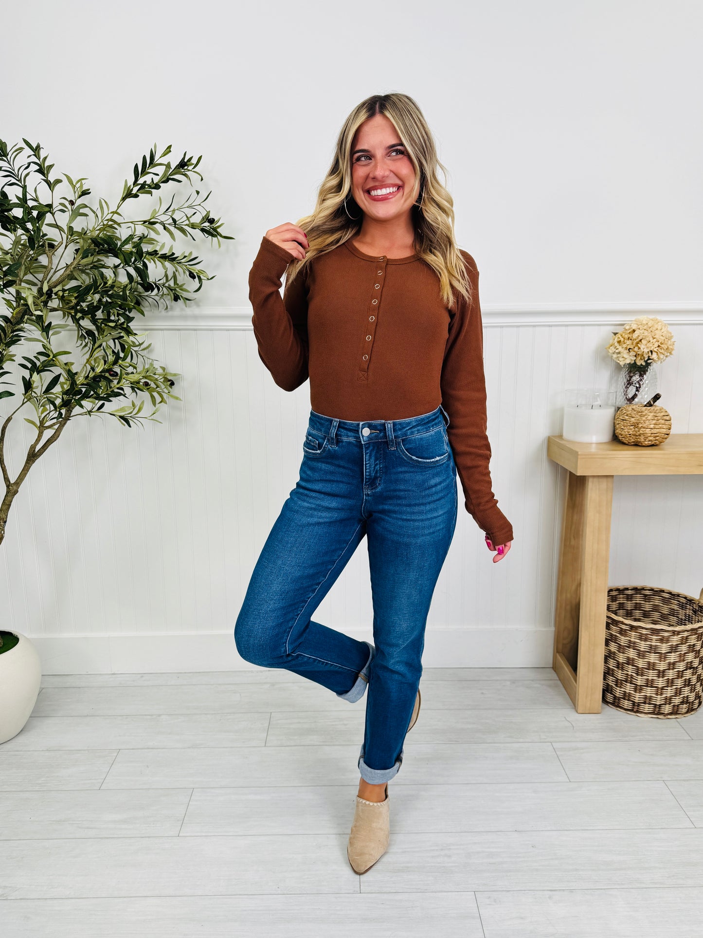 Boyfriend Material Tummy Control Boyfriend Jeans