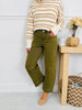 Olive You More Tummy Control Barrel Jeans