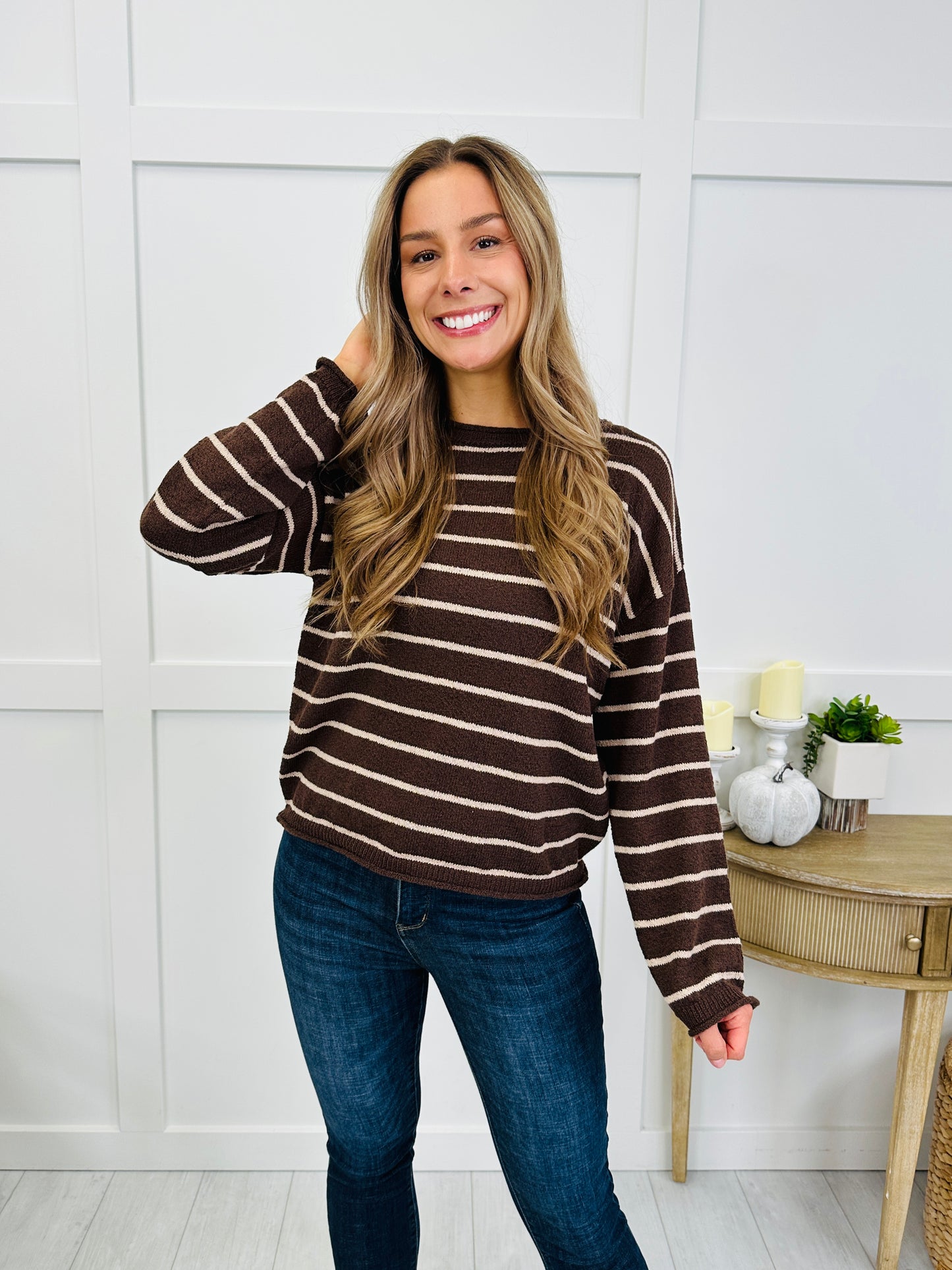 The Chill Knit Sweater in Chocolate Brown