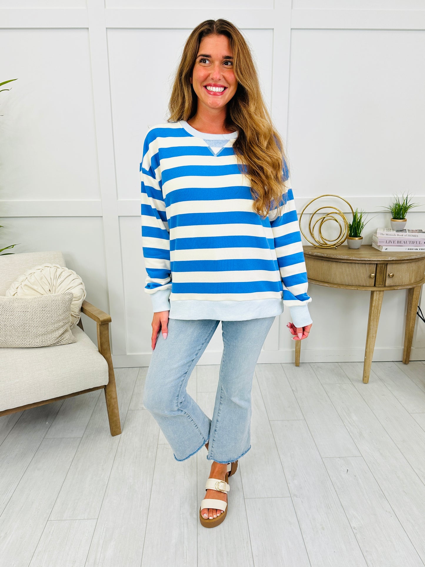 The Coastal Club Top In Ocean Blue