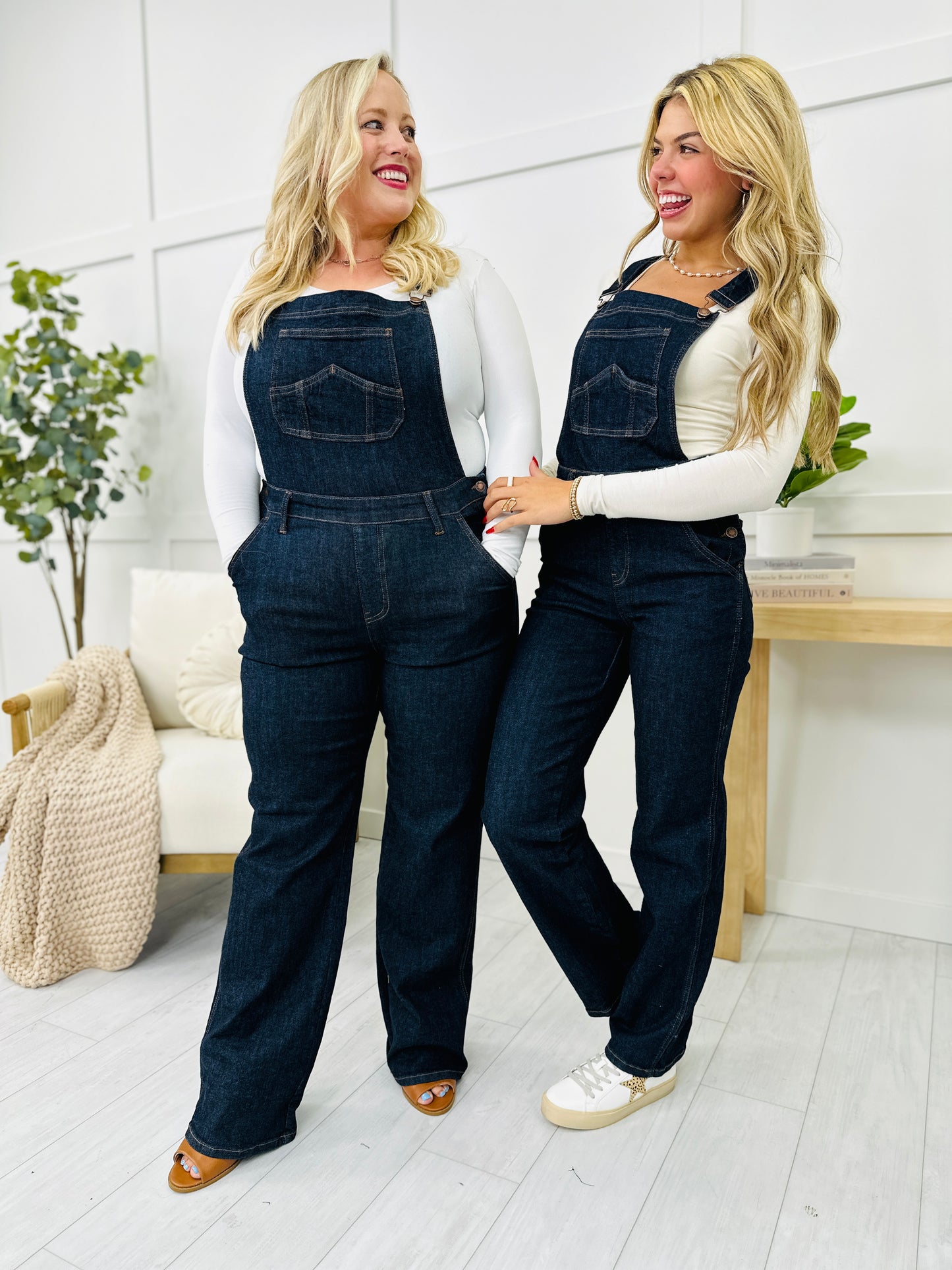 Judy Blue Wonderful Wide Leg Overalls In Reg/Curvy