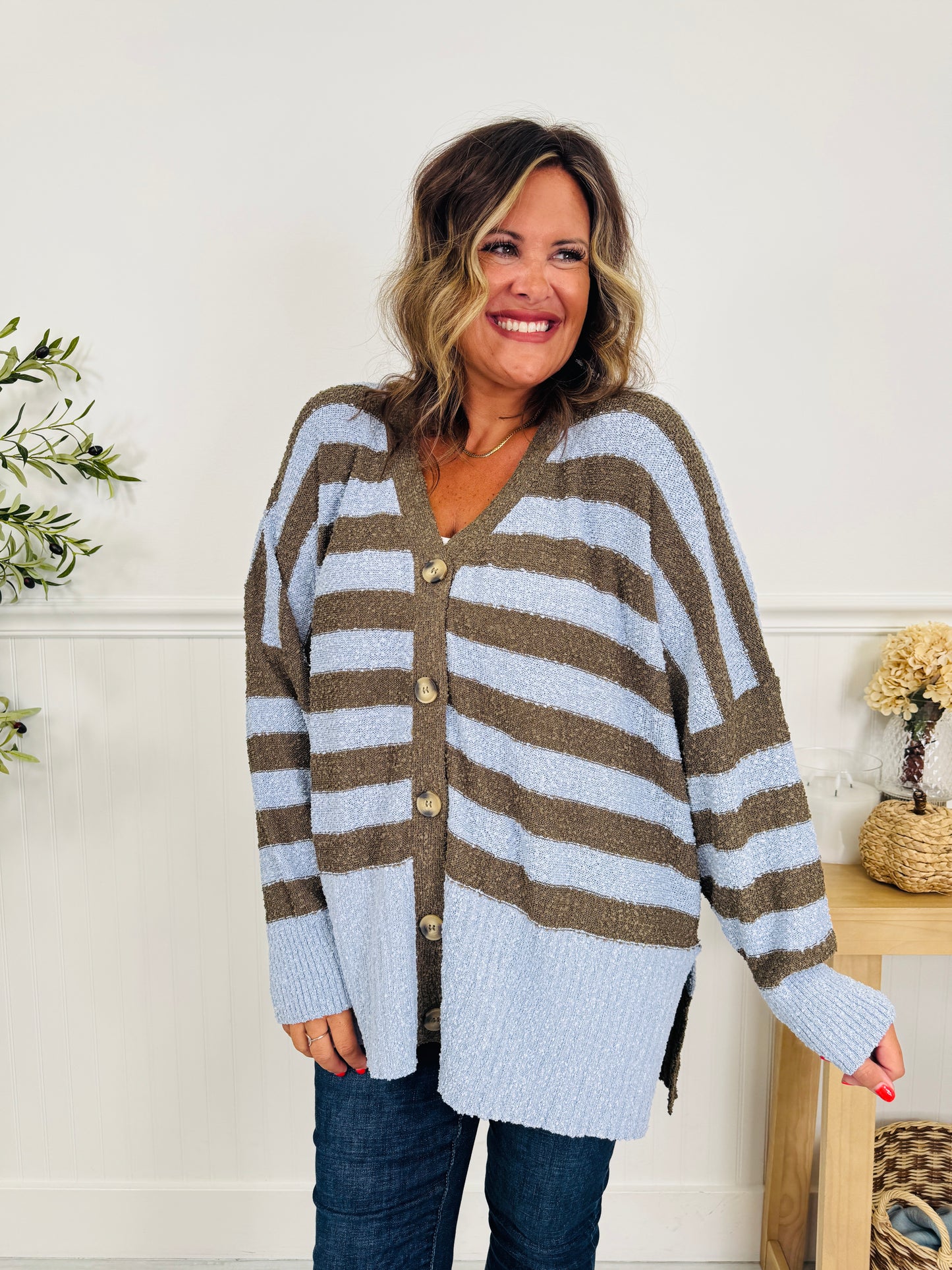 Cozy Comes Easy Cardigan In Blue