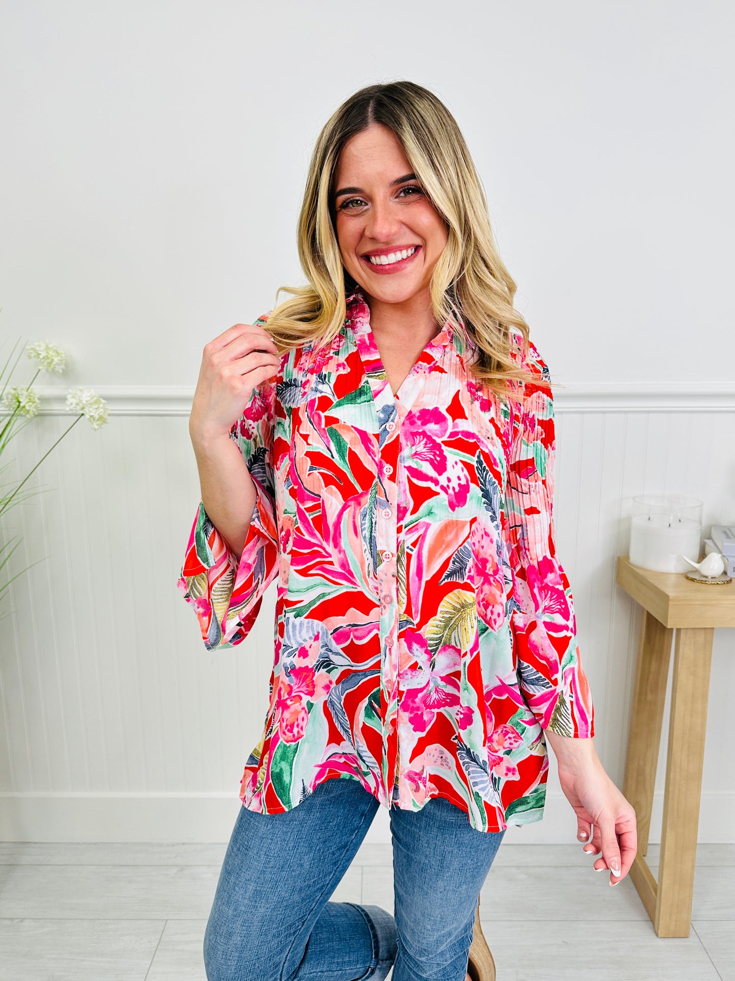Let The Sunshine In Top In Siesta Key Print