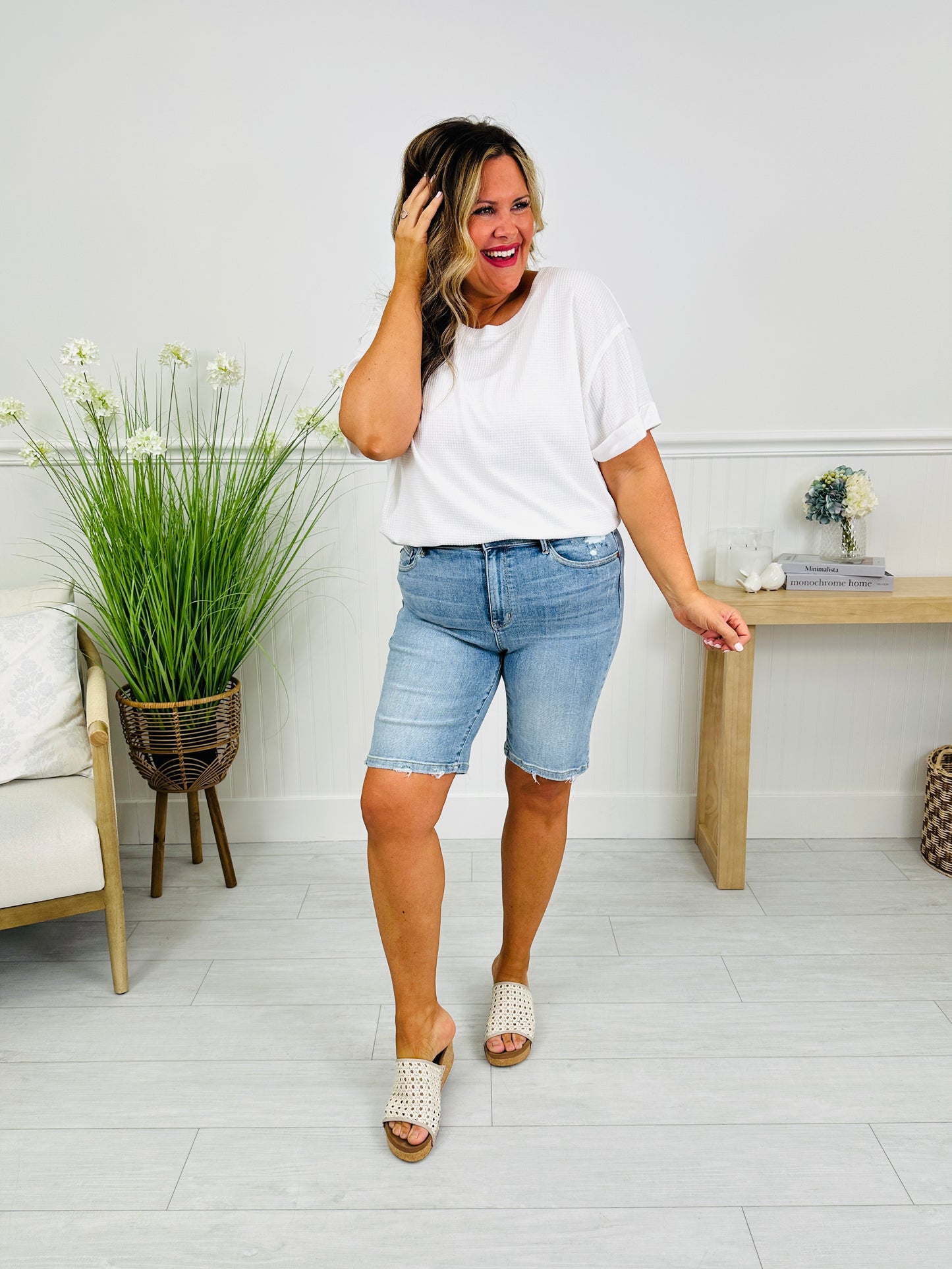 Judy Blue Bermuda Bliss Vintage Washed Bermuda Shorts