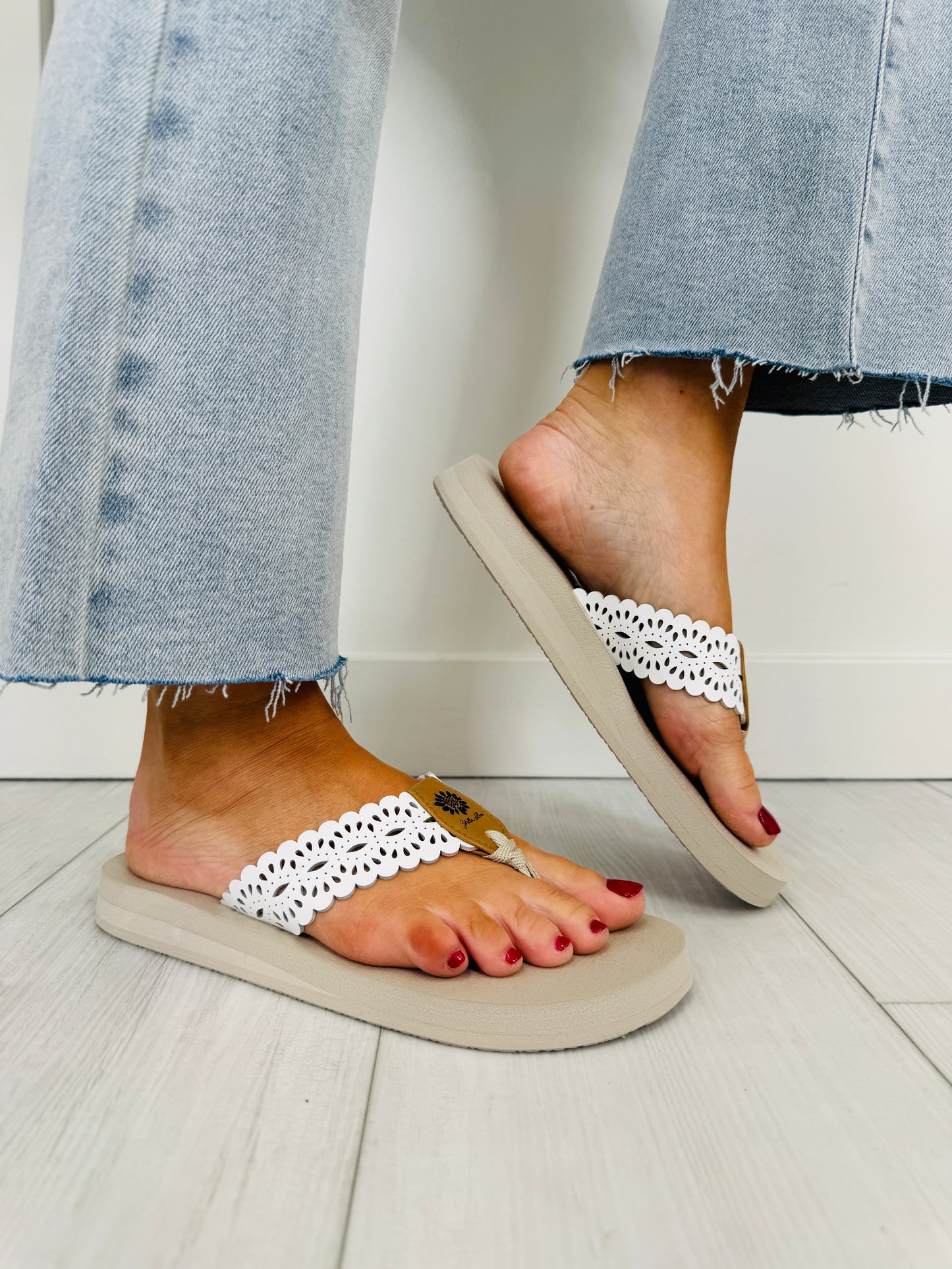 Seaside Keepsake Flip Flops In White