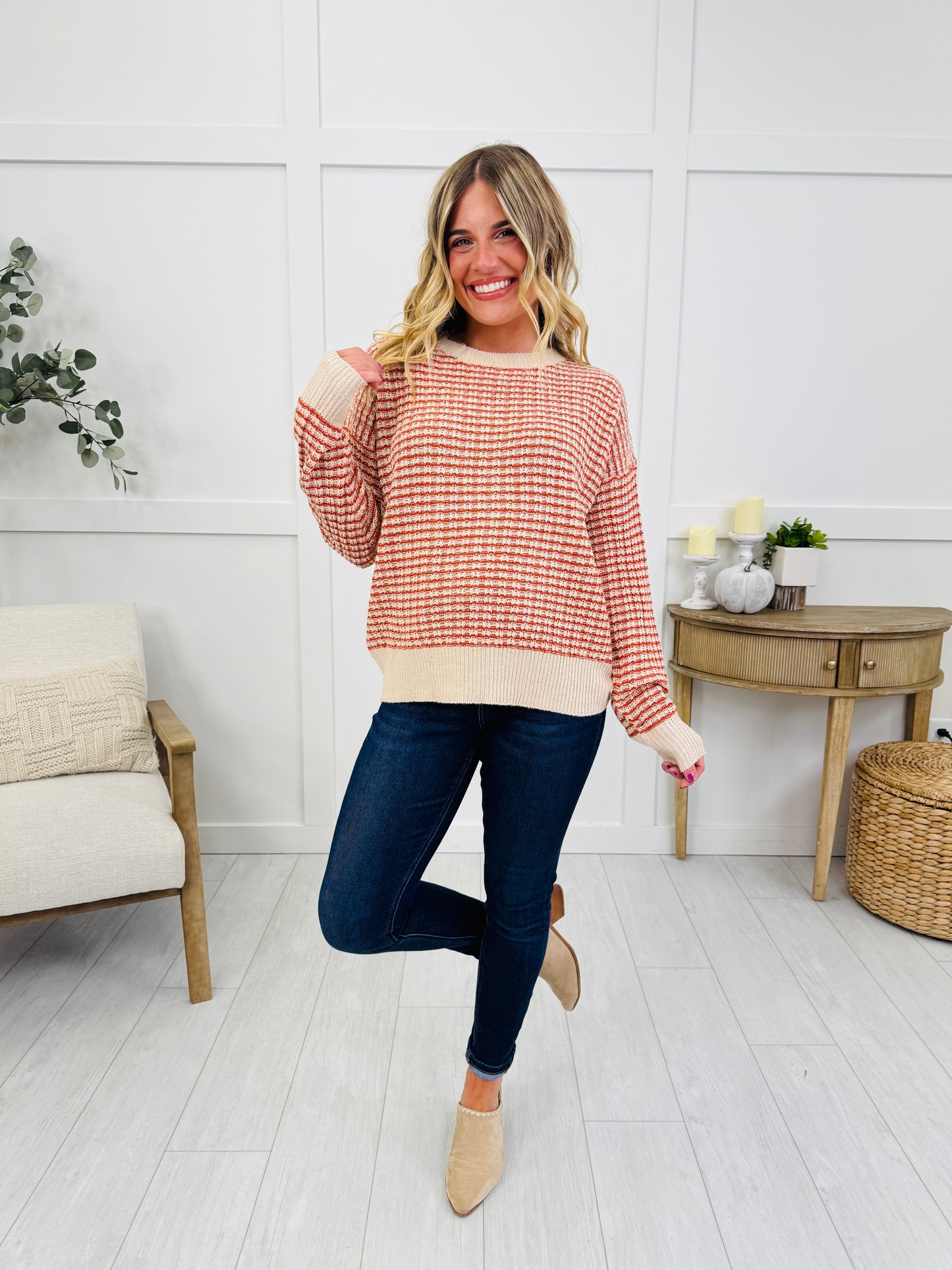Cloudy Morning Sweater In Rust