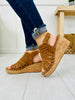 Elevated Stunner Wedges In Tobacco Faux Suede