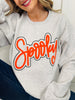 Spooky Script Graphic Crewneck Sweatshirt