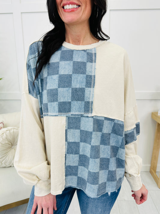 Checkered Ease Top- Multiple Colors!