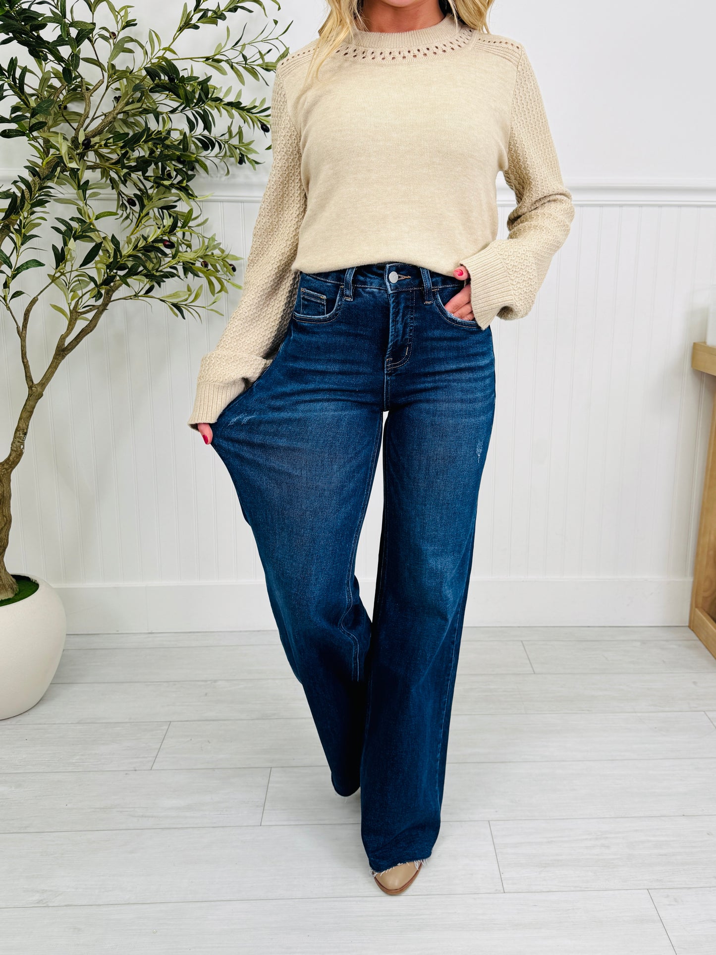 Under Control Wide Leg Tummy Control Jeans