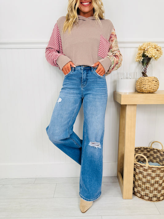 Relaxed & Ready Wide Leg Tummy Control Jeans In Multiple Inseams