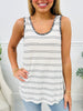 Sunday Stride Tank Top in Off White/Black